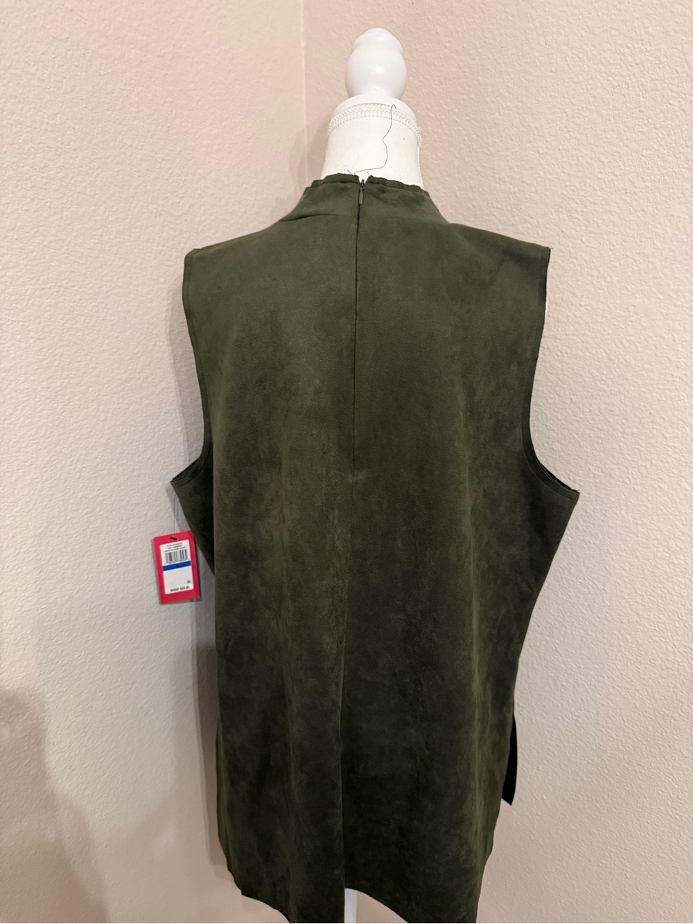 Vince Camuto 2-Piece Set Olive Green Sleeveless Top & Pants Soft Luxe Outfit. - Picture 13 of 13